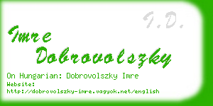 imre dobrovolszky business card